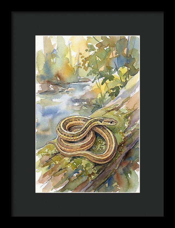 Garter Snake Among Natures Beauty