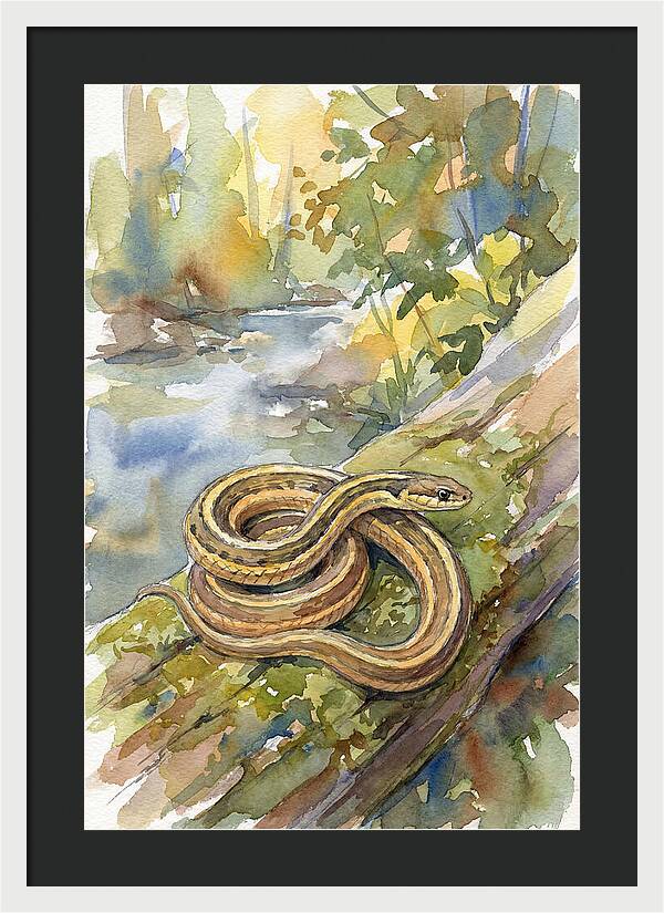 Garter Snake Among Natures Beauty