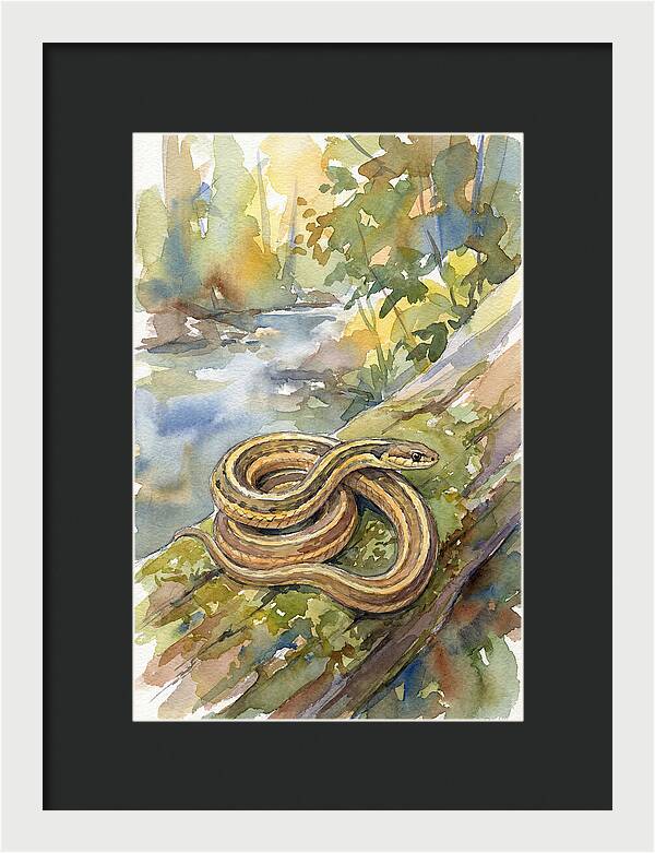 Garter Snake Among Natures Beauty