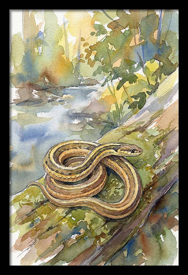 Garter Snake Among Natures Beauty