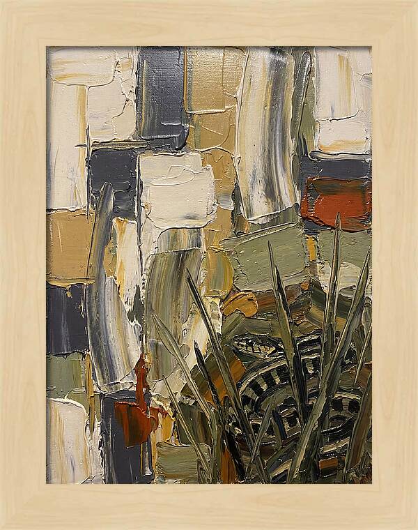Garter Snake Amongst Abstract Colors