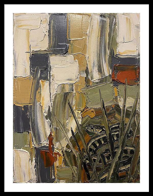 Garter Snake Amongst Abstract Colors