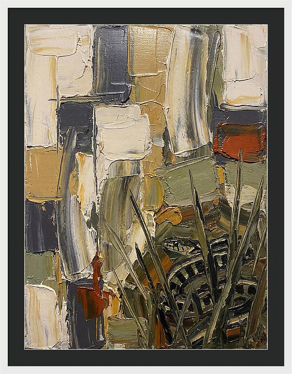Garter Snake Amongst Abstract Colors