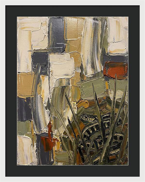 Garter Snake Amongst Abstract Colors