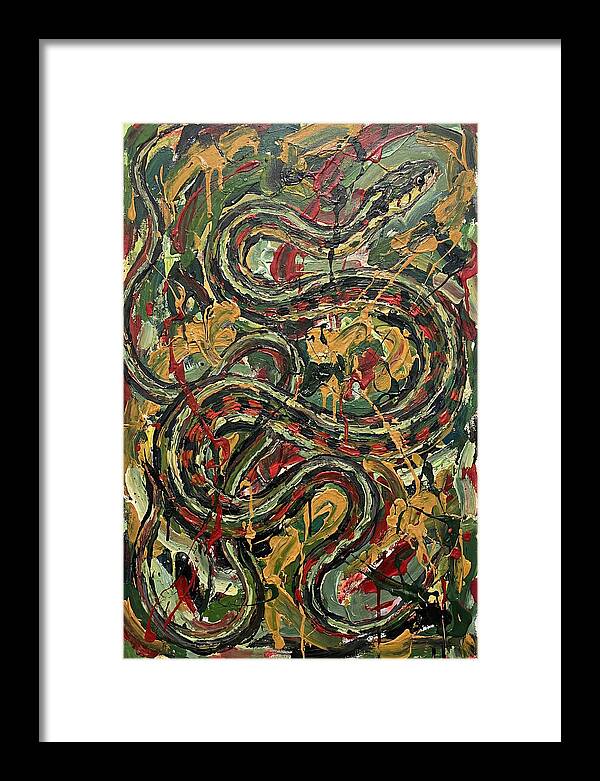 Garter Snake In Expressionist Style
