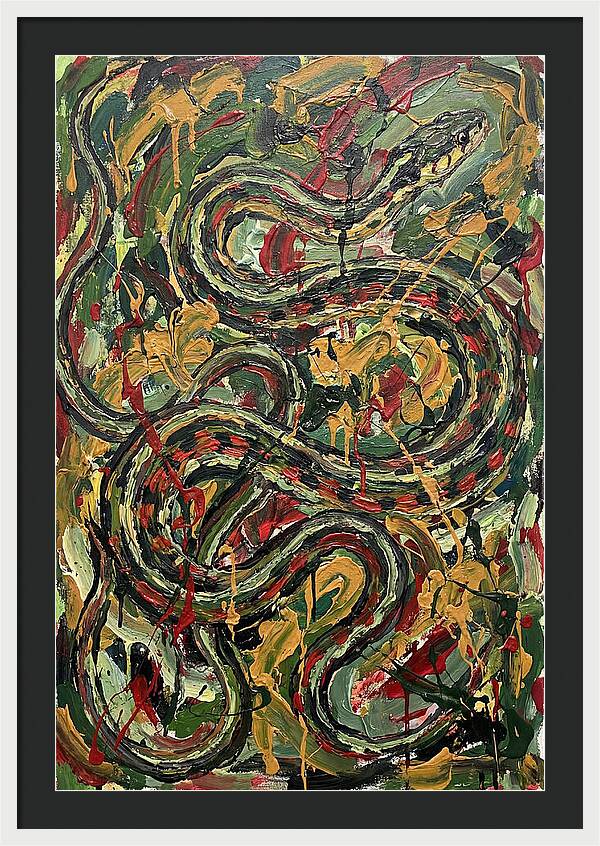 Garter Snake In Expressionist Style