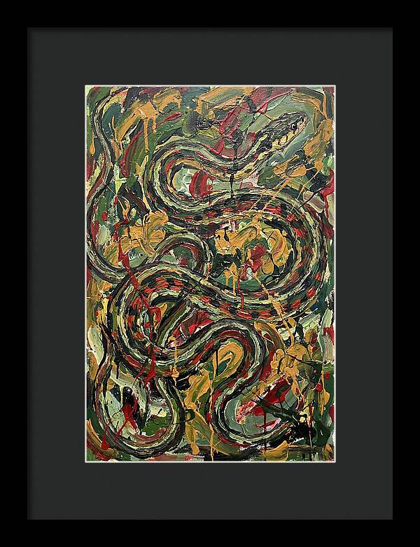 Garter Snake In Expressionist Style