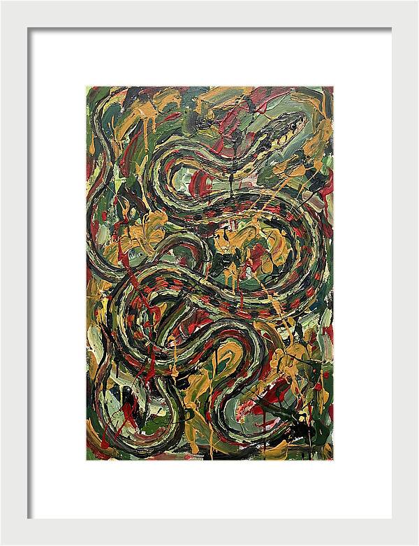 Garter Snake In Expressionist Style