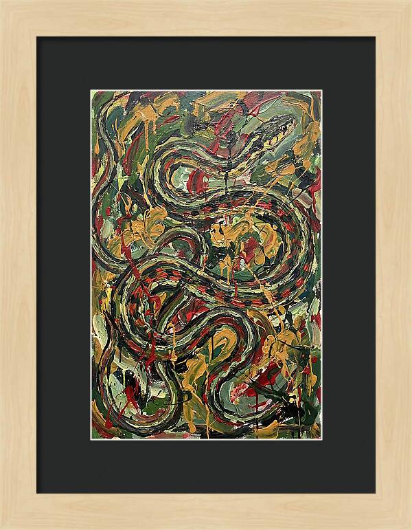 Garter Snake In Expressionist Style