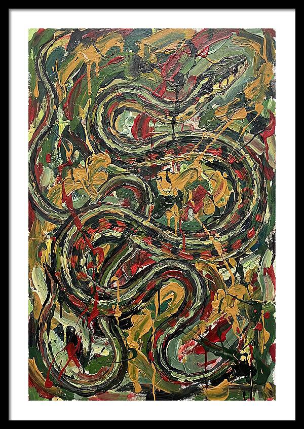 Garter Snake In Expressionist Style