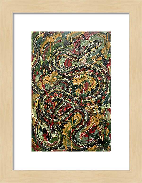 Garter Snake In Expressionist Style