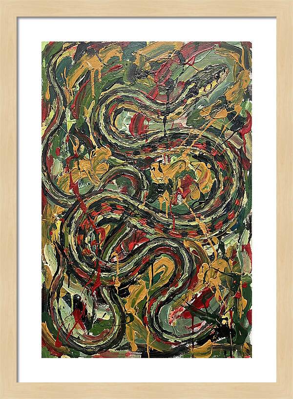 Garter Snake In Expressionist Style