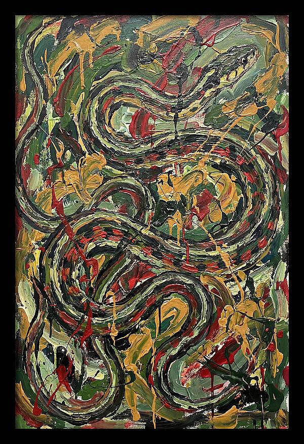 Garter Snake In Expressionist Style
