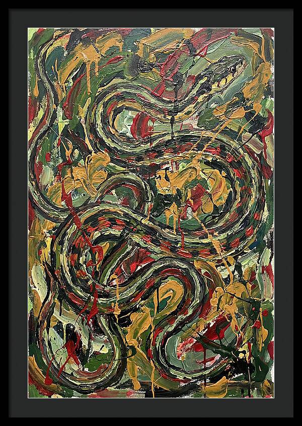 Garter Snake In Expressionist Style