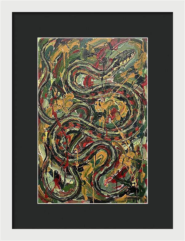 Garter Snake In Expressionist Style