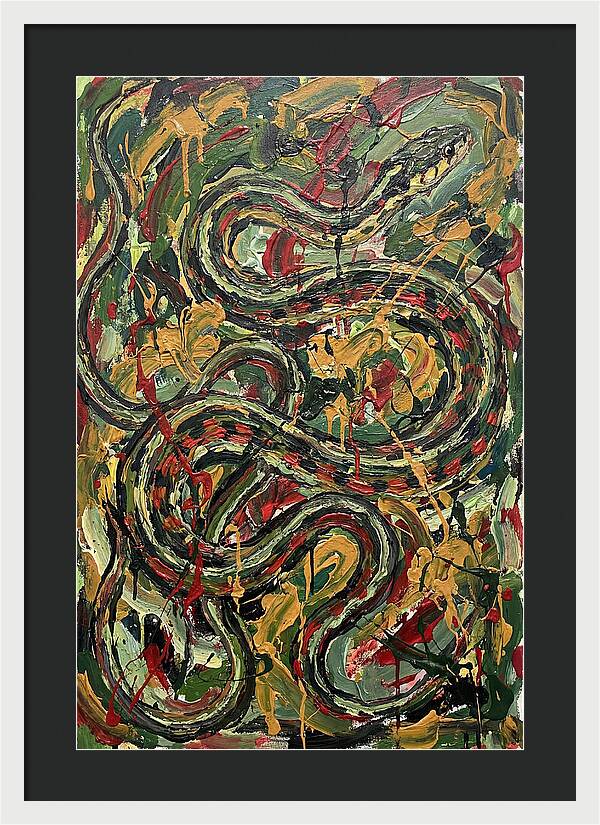 Garter Snake In Expressionist Style