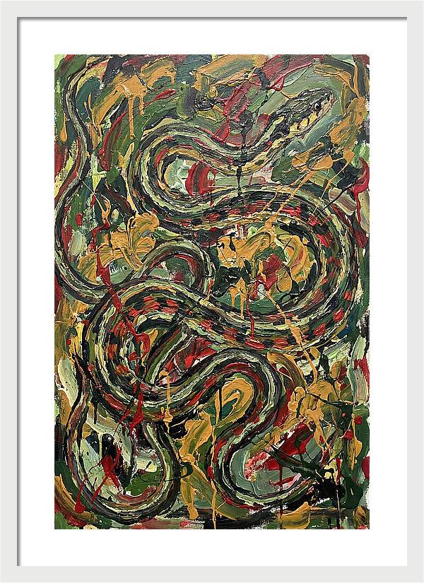 Garter Snake In Expressionist Style