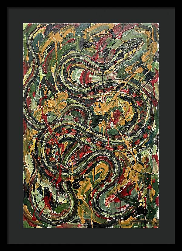 Garter Snake In Expressionist Style