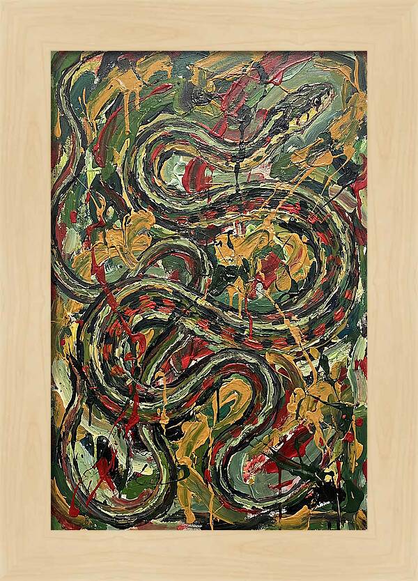 Garter Snake In Expressionist Style