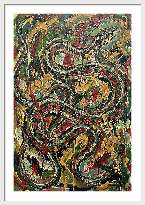 Garter Snake In Expressionist Style