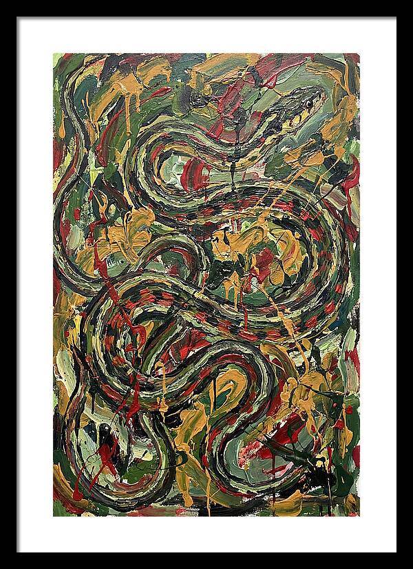 Garter Snake In Expressionist Style