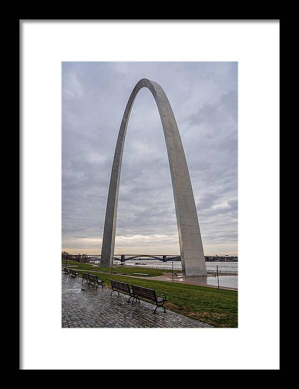 Gateway Arch Under Cloudy Skies