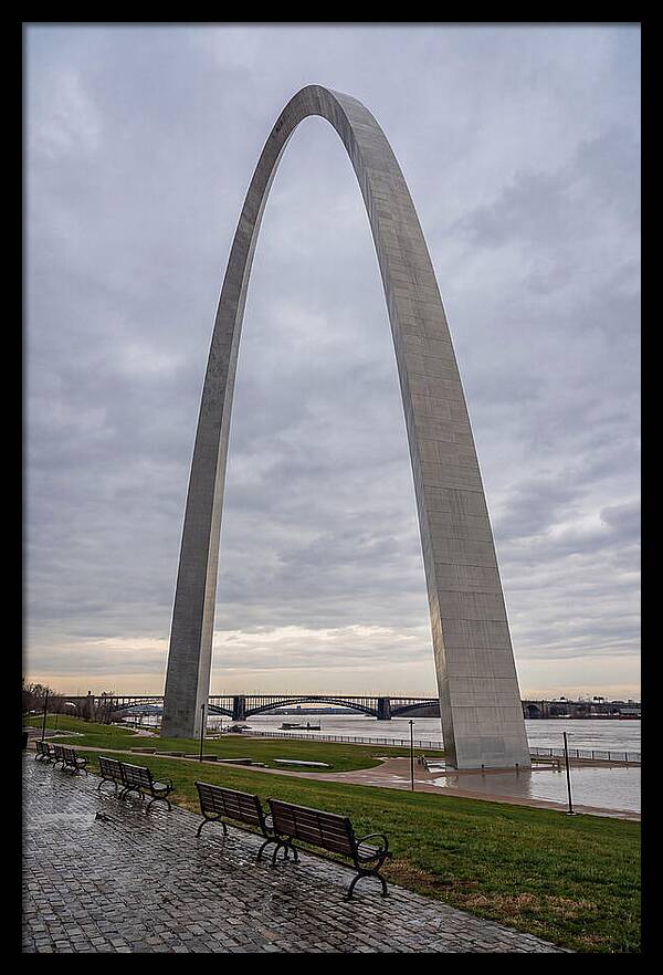 Gateway Arch Under Cloudy Skies
