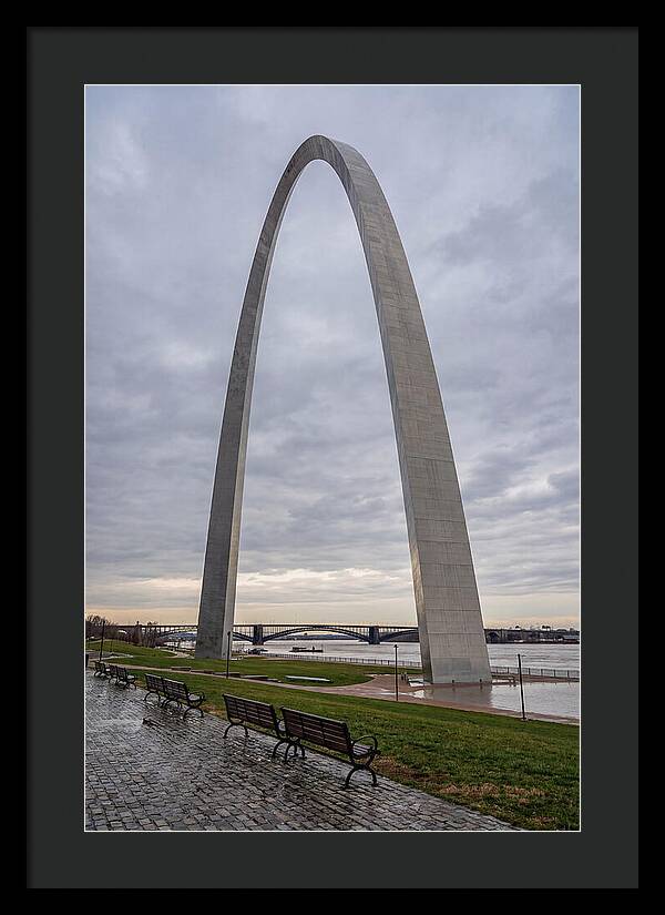 Gateway Arch Under Cloudy Skies