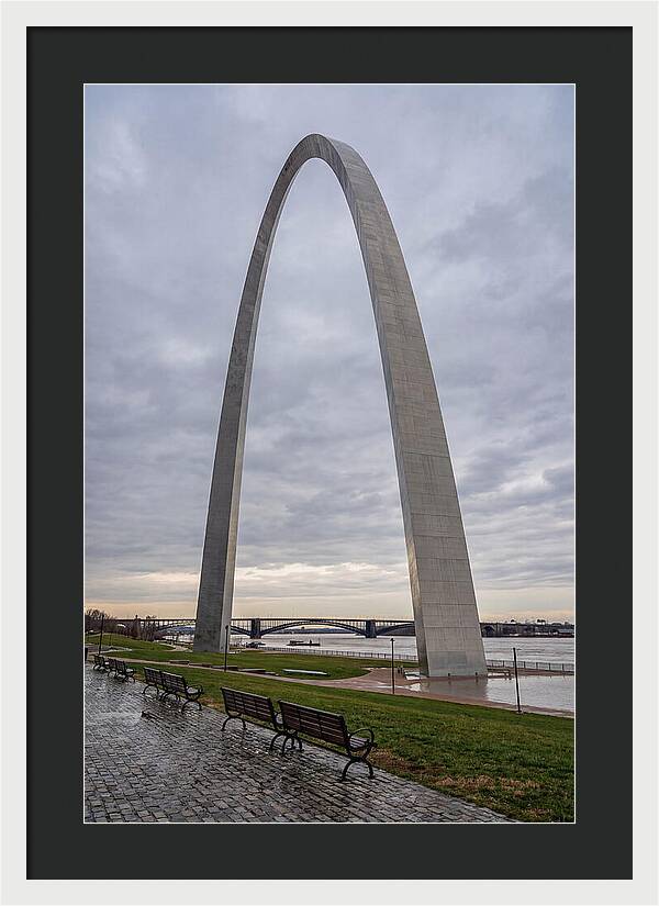 Gateway Arch Under Cloudy Skies