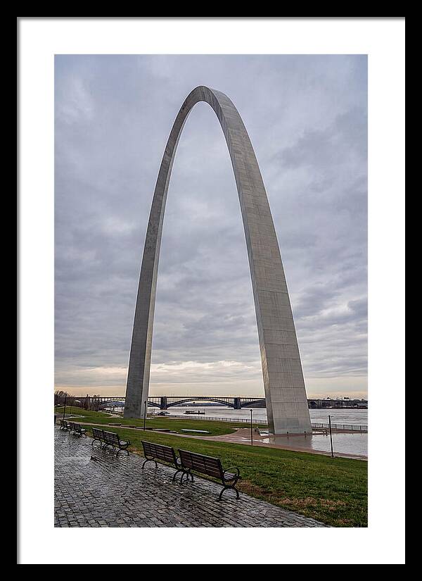 Gateway Arch Under Cloudy Skies