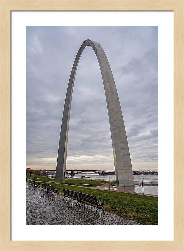 Gateway Arch Under Cloudy Skies