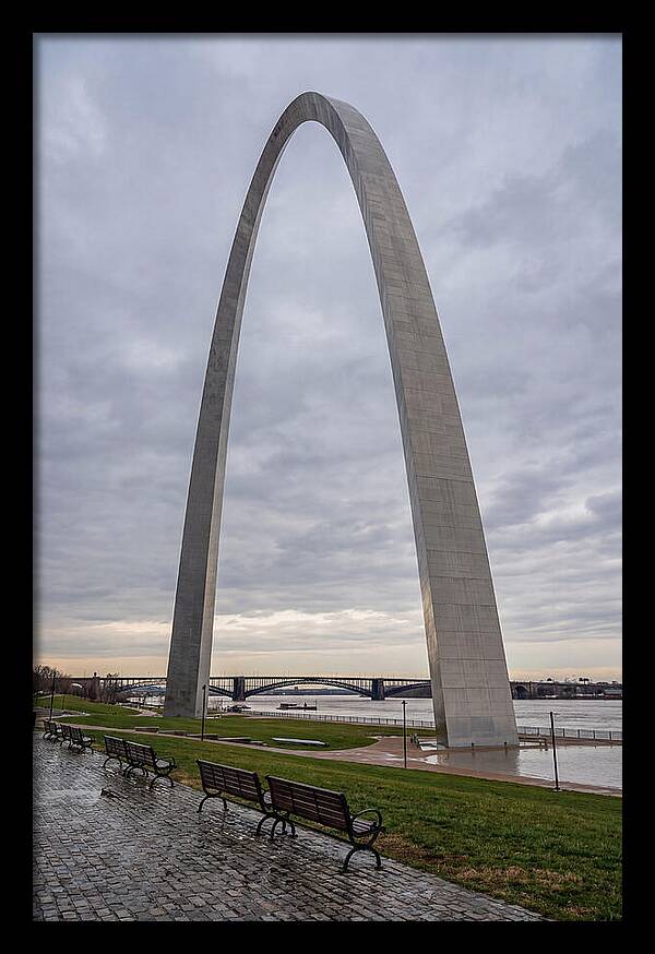 Gateway Arch Under Cloudy Skies