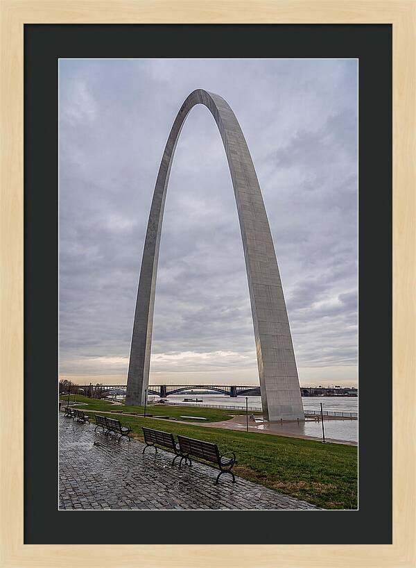Gateway Arch Under Cloudy Skies