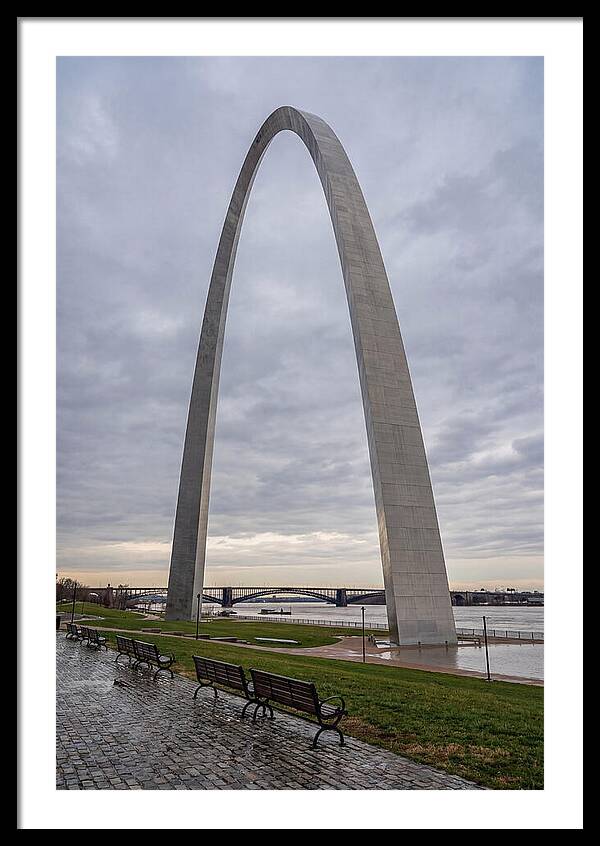 Gateway Arch Under Cloudy Skies