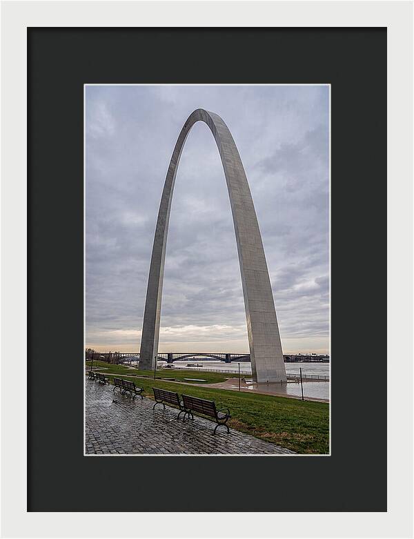 Gateway Arch Under Cloudy Skies