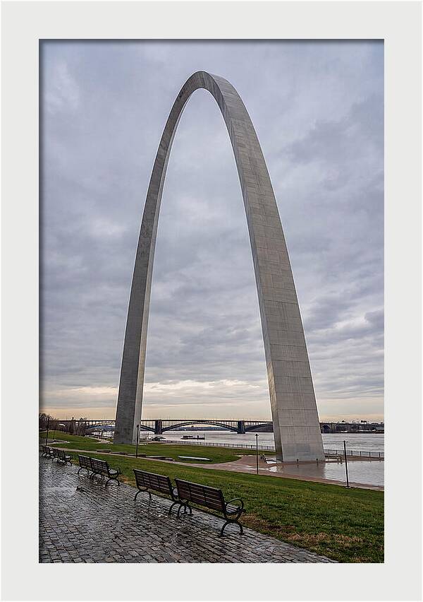Gateway Arch Under Cloudy Skies