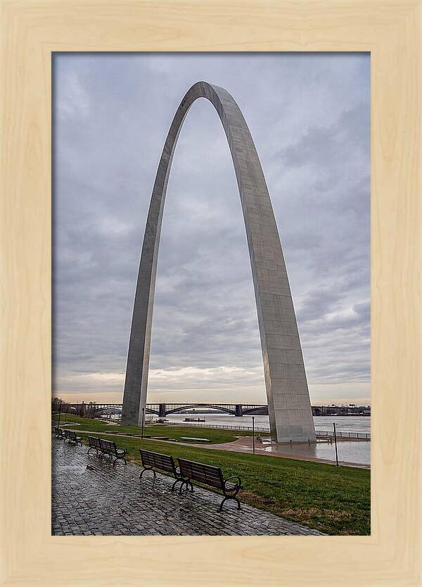 Gateway Arch Under Cloudy Skies