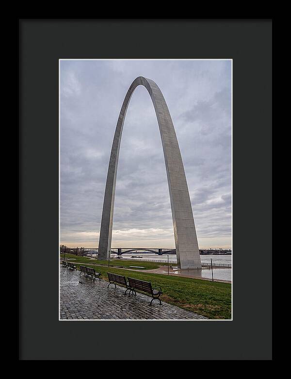 Gateway Arch Under Cloudy Skies