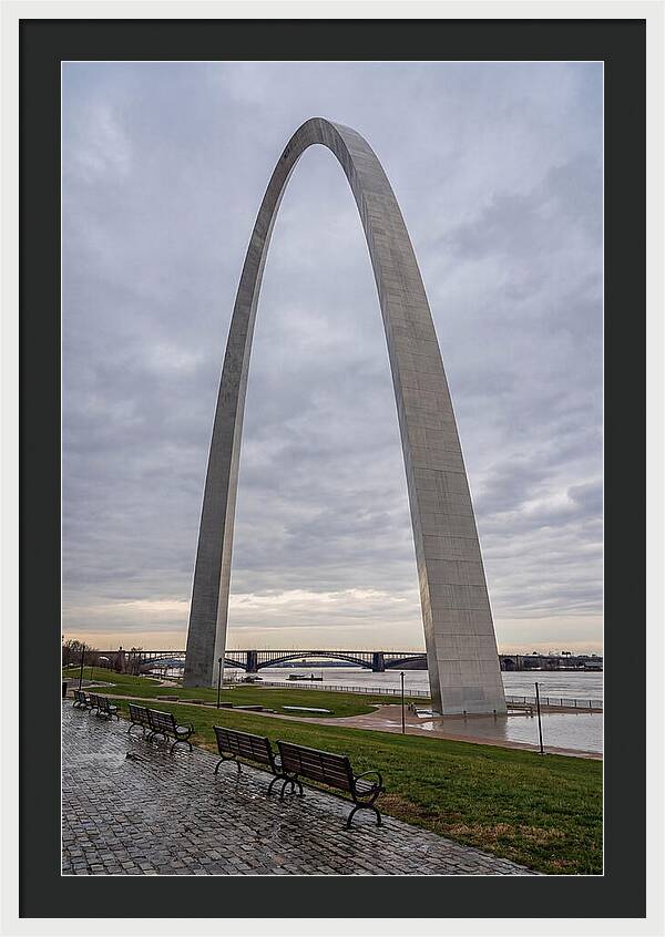 Gateway Arch Under Cloudy Skies