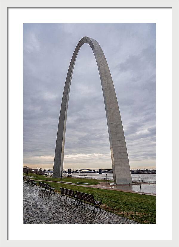 Gateway Arch Under Cloudy Skies