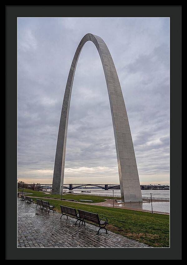 Gateway Arch Under Cloudy Skies