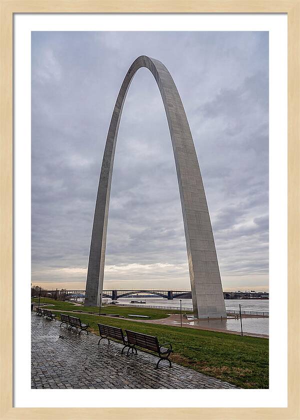 Gateway Arch Under Cloudy Skies