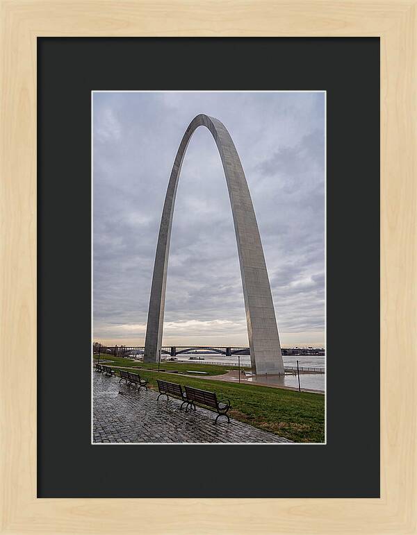 Gateway Arch Under Cloudy Skies