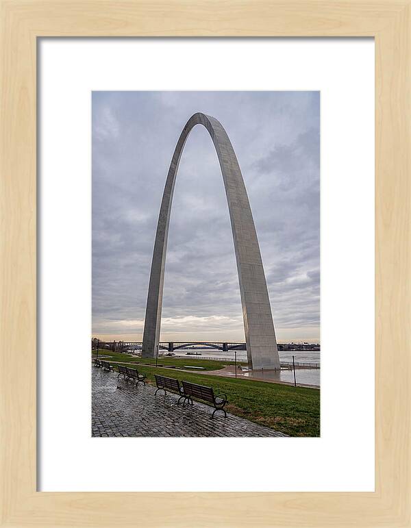 Gateway Arch Under Cloudy Skies