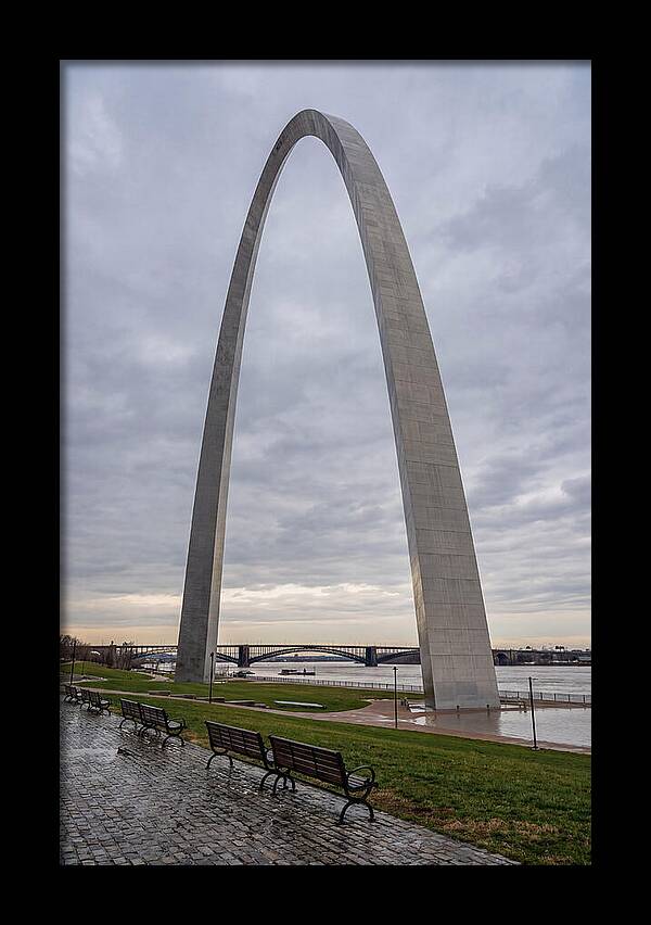 Gateway Arch Under Cloudy Skies