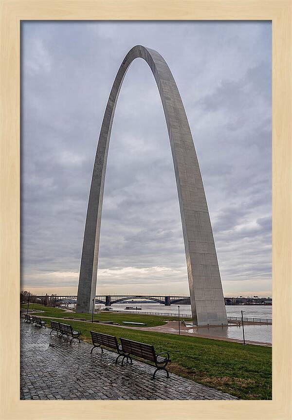 Gateway Arch Under Cloudy Skies