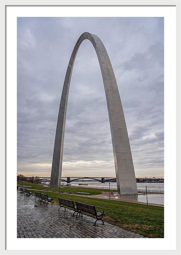 Gateway Arch Under Cloudy Skies