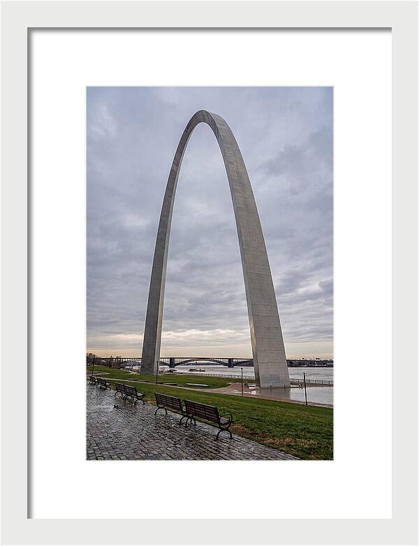 Gateway Arch Under Cloudy Skies