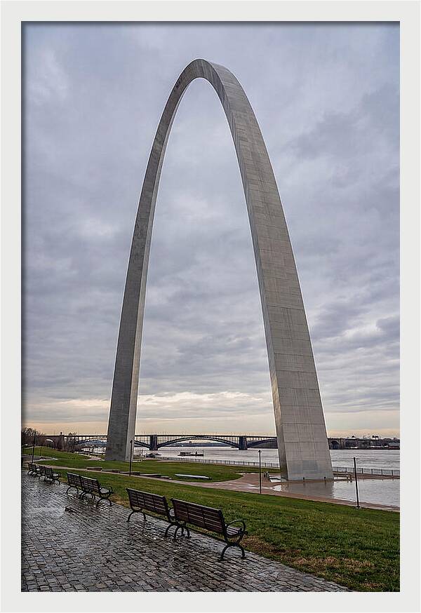 Gateway Arch Under Cloudy Skies
