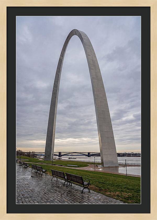 Gateway Arch Under Cloudy Skies